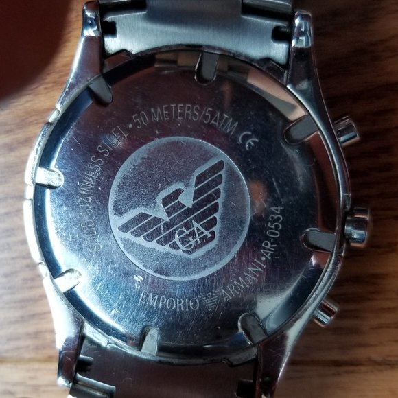 MEN's ARMANI WATCH. Stainless Steel. Lightly used. - Picture 3 of 8